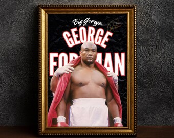 George Foreman Poster / Boxing / MMA / Wall poster / Wall art / Interior decoration