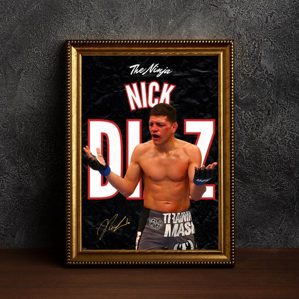 Poster Nick Diaz / Boxing / MMA / Wall poster / Wall art / Interior decoration / Print boxing