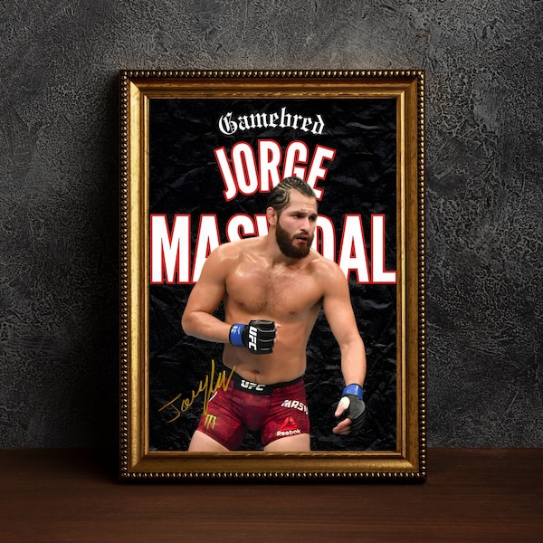 Poster Jorge Masvidal / UFC / MMA / Boxing / Wall poster / Wallart / Interior decoration / Print boxing / Boxing Poster Prints