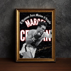 Poster Marcel Cerdan / Boxing / / MMA / Poster poster / Luxury Wall art / Masculine Wallart / Interior decoration / Boxing Poster Print