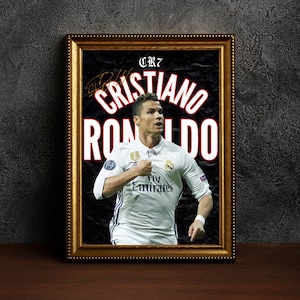 Cartel Cristiano Ronaldo / CR7 / Fútbol / Fútbol / Arte de pared de lujo / regalo de jugador de fútbol / arte de pared de fútbol / cartel deportivo