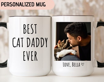 Personalized Cat Mug, Cat Dad Mug, Fathers Day Gift from Cat, Cat Dad Gift, Dad Gift from Cat, Dad Cat Coffee Mug, Fathers Day Pet Photo mug