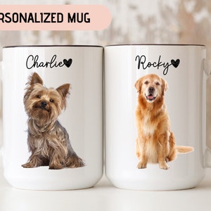 Personalized Pet Mugs, Custom Pet Mug,  Pet Photo Name Custom, Dog Coffee Cup, Gift Idea for Dog Lovers, Veterinarian gift, Dog Memorial