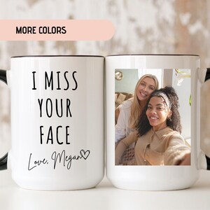 Best Friend Gift, I Miss your face Mug, Missing You Gift, Personalized Best Friend Mug,  Long Distance Gift, Going Away Present, Bff gift
