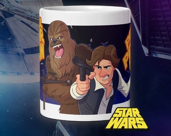 Han and Chewie - StarWars - White glossy mug / May the 4th be with you