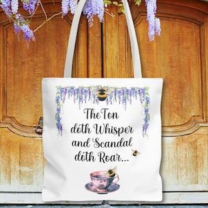 Bookish Merch Regency Tote Gift for Readers Book lover Tote Bag Librarian Gift Historical Drama Books Accessory Tote Historical Romance Tote