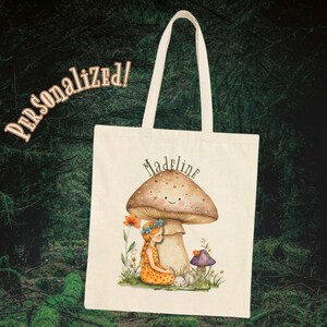 Sac fourre-tout personnalisé Fairie pour enfants, cadeau personnalisé pour la rentrée des classes, cadeau de rentrée personnalisé pour enfants, sac d'Halloween