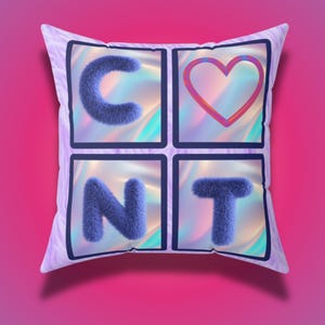 Almohada cuadrada divertida y sarcástica con maldiciones, decoración divertida para el hogar, dormitorio, almohada con groserías, regalo atrevido para ella
