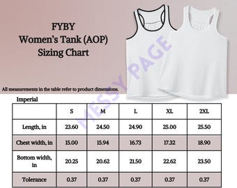 タンクサイズ表 I AS カラー 5039 サイズ表 I トップタンクサイズ I