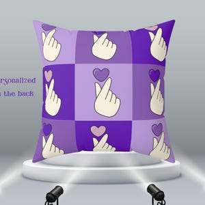 Almohada personalizada con diseño de ballena morada "Te amo" para súper fanáticos, linda almohada decorativa para el hogar, almohada personalizada con nombre, cojín decorativo para dormitorio