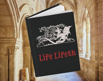 Personalized Journal, Medieval Aesthetic Diary, Personal Journaler Gift, Custom Birthday Gift, Dragon Notebook with Spine Print