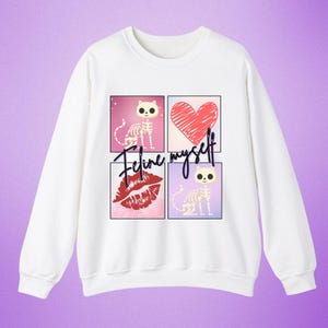 Cat lovers Valentine Sweatshirt Funny Valentine Cat Mom Shirt Funny Cat Shirt Friends Valentine Cat Lover Shirt Cat Lady Shirt Valentine Cat