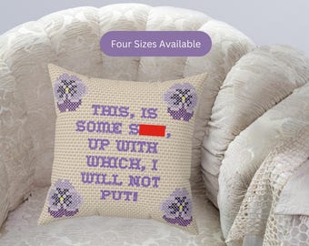 Cottagecore Dorm Decore Rude Saying Decorative Pillow Rude Funny Housewarming Gift Square Throw Pillow Cursing Gift Gift-for-College