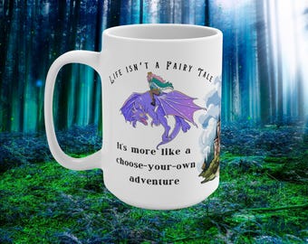 Fairy Tale Dragon Mug, Castle-core Creature Coffee Cup, Fantasy Lover Gift, Whimsi-core Mug