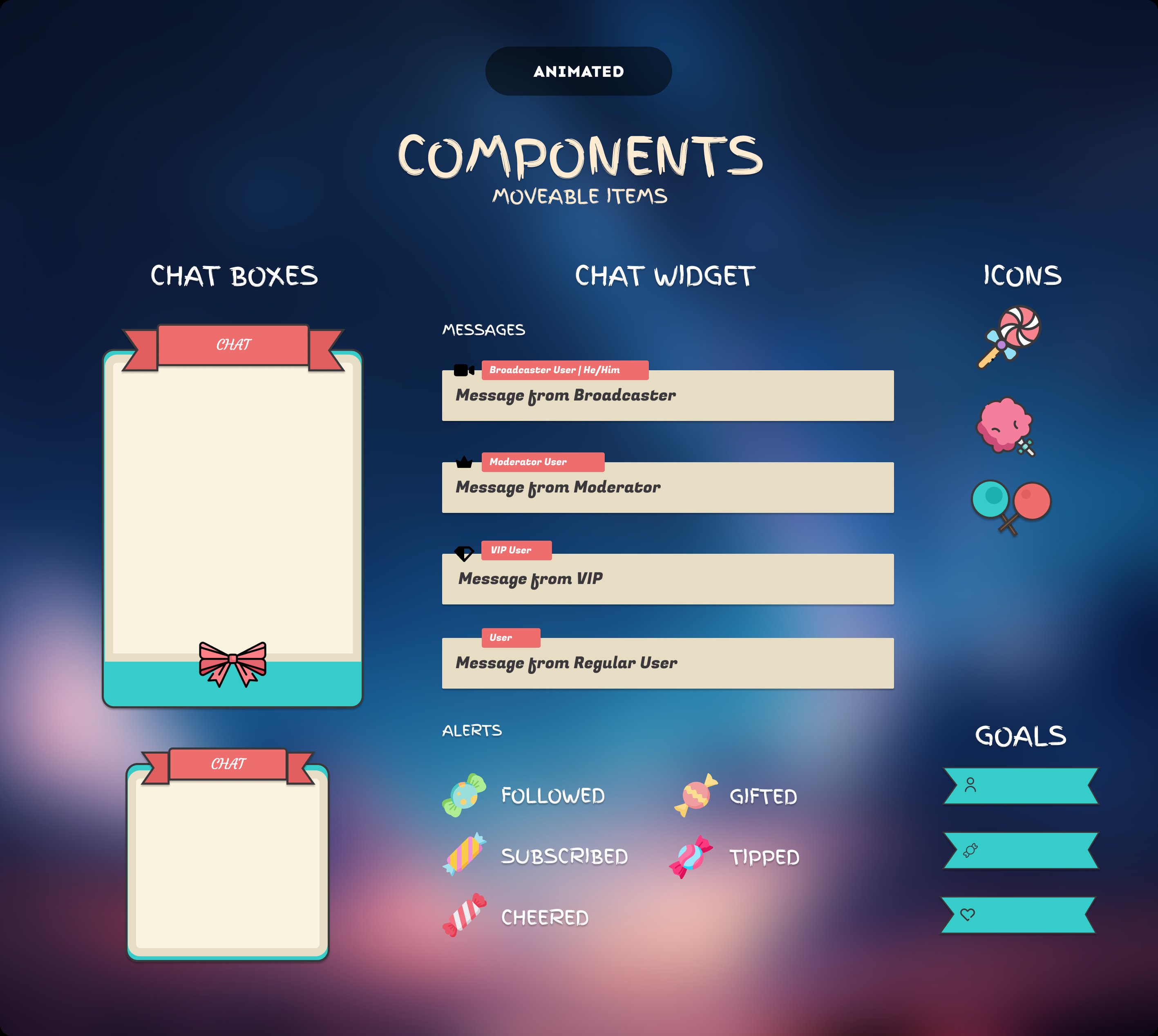 Candy Stream Pack Stream Overlay Streamoverlay Chat Widget Candy Stream Pack Stream Overlay Streamoverlay Chat Widget