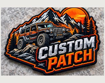 Custom Embroidered Patch, Personalized Logo Patch, Iron On Sew On Badge, Custom Name Patch, Adventure Space Floral Eagle Car Pet Patch