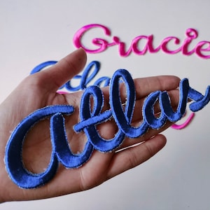 Parche de nombre personalizado, parche de nombre personalizado, parche de nombre termoadhesivo, parche de nombre bordado, aplique de nombre, parches, parche de nombre individual