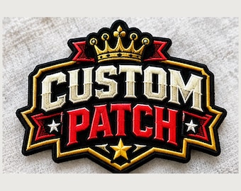 Personalized Embroidered Logo Badge, Custom Biker Motorcycle Racing Design