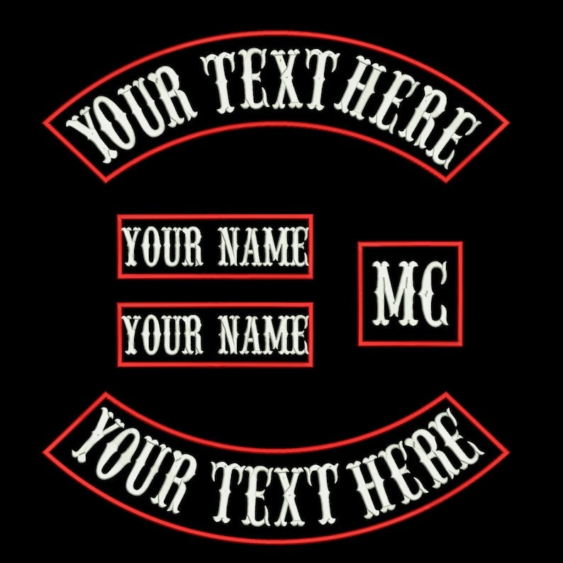 Fillable Top Rocker Custom Rockers Top or Bottom, Name Tag, MC Patch, Rank Tag Custom - Etsy