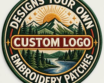 Custom Embroidered Logo Patch, Personalized Business Patch, Custom Design Embroidery Badge, Iron On Sew On Patch, Company Logo Patch