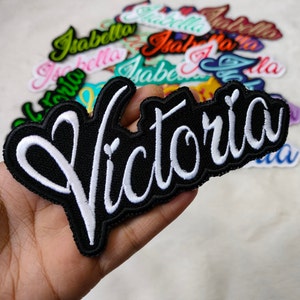 Personalized name patch, Custom name patch, Name Tag, Iron on Patch, For Backpacks, Jackets, Lunch Bags