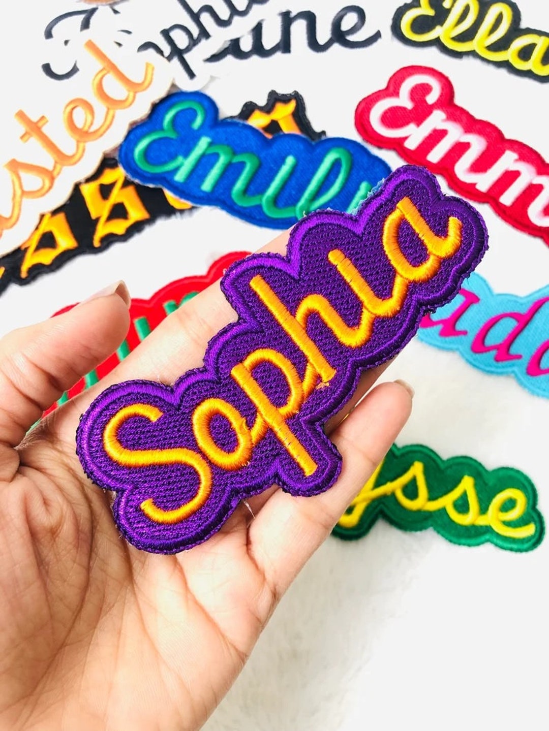 Personalised Embroidered Name Patches Sew On, Iron On, VELCRO® Etsy