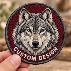 Parche bordado personalizado de animales, parche con logotipo personalizado, insignia de dragón, tigre, águila, lobo, oso, fénix y pantera, parche termoadhesivo personalizado.
