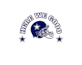 Here We Go, Cowboys, Dak, Prescott, Geschenke für ihn, Geschenke für sie, Stocking Stuffer, Dallas Cowboys, Quarterback, Kiss-Cut Vinyl Aufkleber