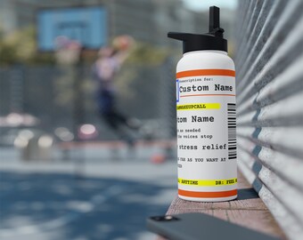 Verschreibungspflichtiger Lauf, Laufen, Lauf, Marathon, Läufer, 10k, 5k, Wasserflasche, Wasser, Flasche, Edelstahlwasserflasche, Standarddeckel