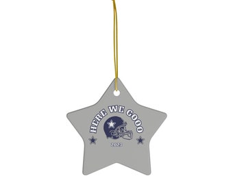 Here We Go, Cowboys, Dak, Prescott, Geschenke für ihn, Geschenke für sie, Strumpf Stuffer, Dallas Cowboys, Keramikverzierung, 4 Formen