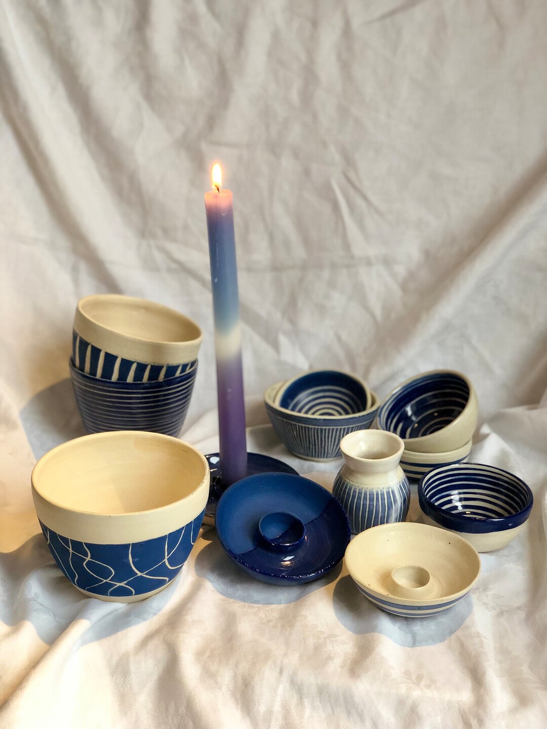 Handmade Ceramic Candle Holders artisanal Pottery Etsy