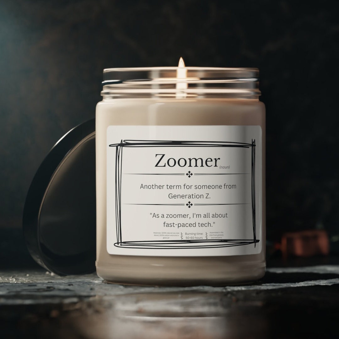 Funny Slang Meanings, Gifts for Teens. Scented Candle Gift Zoomer
