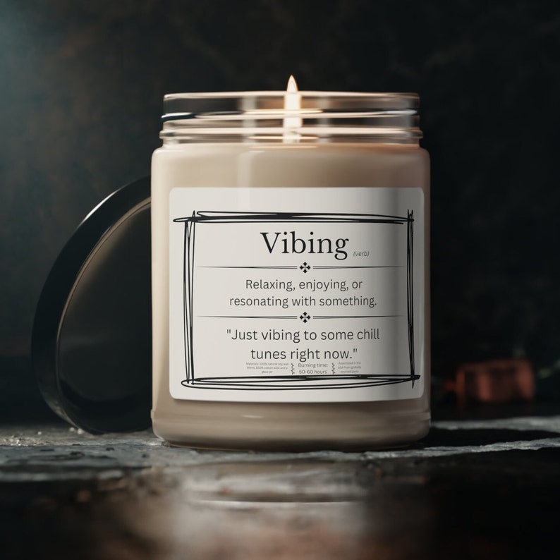 Funny Slang Meanings, Gifts for Teens. Scented Candle Gift Vibing