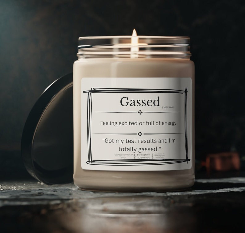 Funny Slang Meanings, Gifts for Teens. Scented Candle Gift Gassed