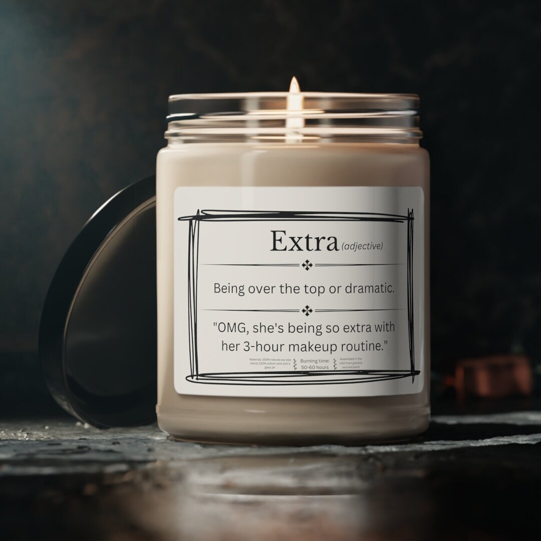 Funny Slang Meanings, Gifts for Teens. Scented Candle Gift Extra Unique