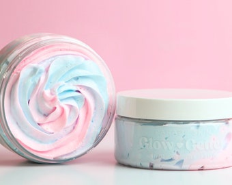 Whipped Body Butter, Whipped Body Lotion, Shea Butter, Mango Butter Non-Greasy Body Cream, Cotton Candy Scented Lotion, Body Glaze