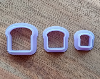 Slices of Bread | 6 Pieces | Toast | Sandwich Bread | Polymer Clay Cutter