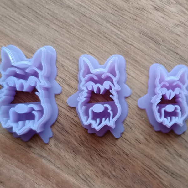 Schnauzer Dog Head | Polymer Clay Cutter