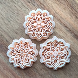 Mandala Designs | 1 Through 3 | Floral Mandala | Polymer Clay Cutters