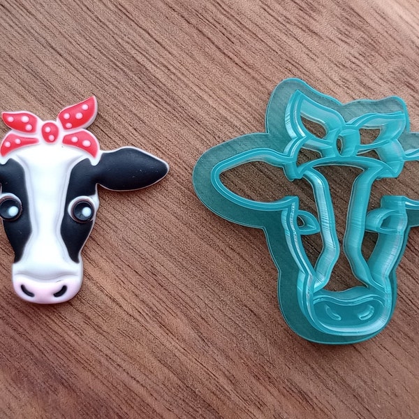 Cow With Headband | Polymer Clay Cutter