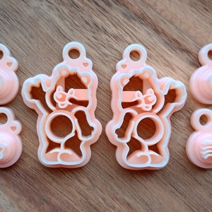 Cartoon Bear | Cute Happy Bear | Cutesy Bear With Stamps | Polymer Clay Cutter