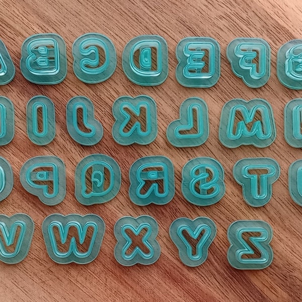 26 Piece | Tiny Alphabet | Letters | Polymer Clay Cutter Set