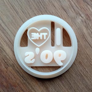 I Love The 90s | Retro | 90s Logo | Polymer Clay Cutter