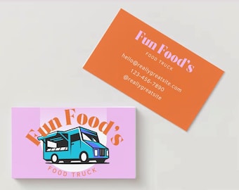 Fun Food Business Card Template
