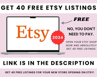 No Purchase Required Etsy Free Listings 40 Free Etsy Listings Etsy Store 40 Listings Free Credit 40 Product Listing 40 Etsy Listing For Free