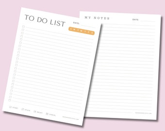 Printable To Do List Template: Simple Task Checklist (A4/US Letter) (Canva Editable)