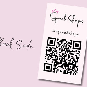 Facebook Business Card Canva Template, Facebook Editable And Printable Business Card, FB Business Card, Business Card, Pink FB Business Card image 3