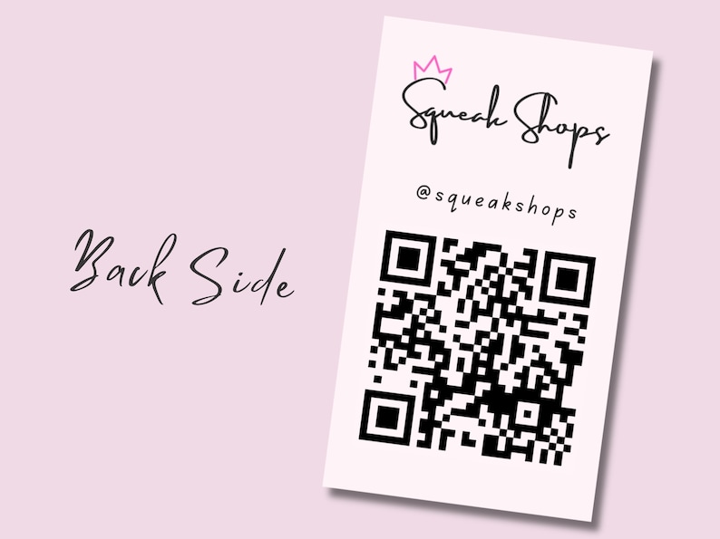 Facebook Business Card Canva Template, Facebook Editable And Printable Business Card, FB Business Card, Business Card, Pink FB Business Card image 3