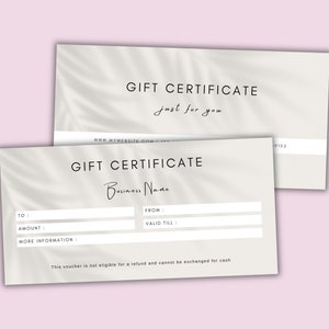 Modèle de chèque-cadeau spa, Modèle de chèque-cadeau, Modèle de chèque-cadeau modifiable, Carte-cadeau à imprimer, Chèque-cadeau moderne