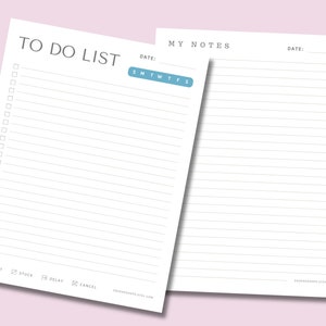 Minimal To Do List Printable, To Do List Printable Template, Daily, Weekly To Do Checklist, A4 And Us Letter Size Task Checklist, To Do List